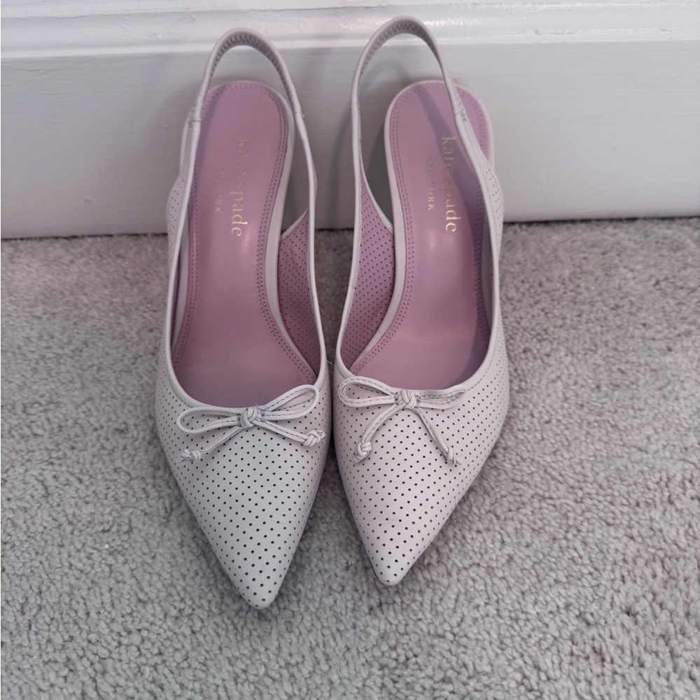 Kate Spade Women's Veronica Pointed-Toe
Perforated Slingback Pumps